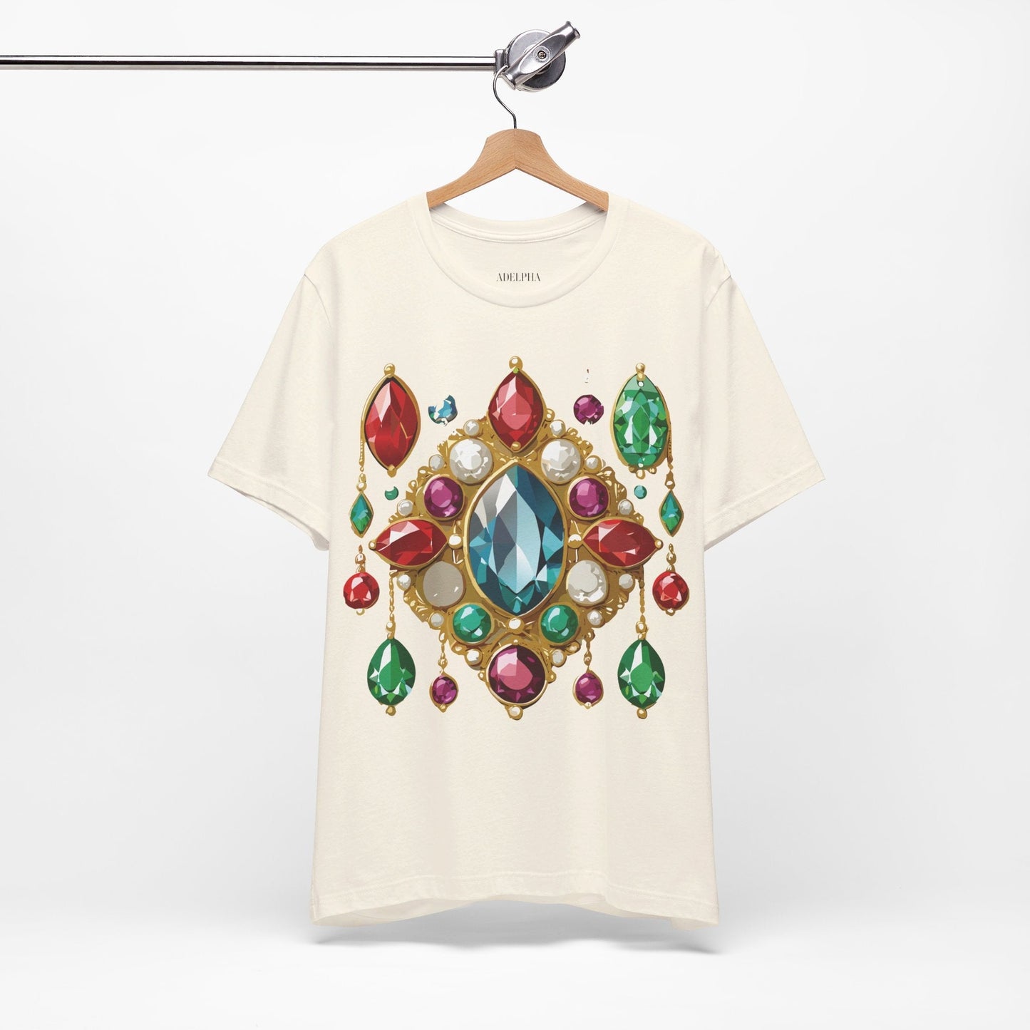 Jewelry Graphic Unisex 100 Cotton Vintage Treasure Art T-Shirt 44