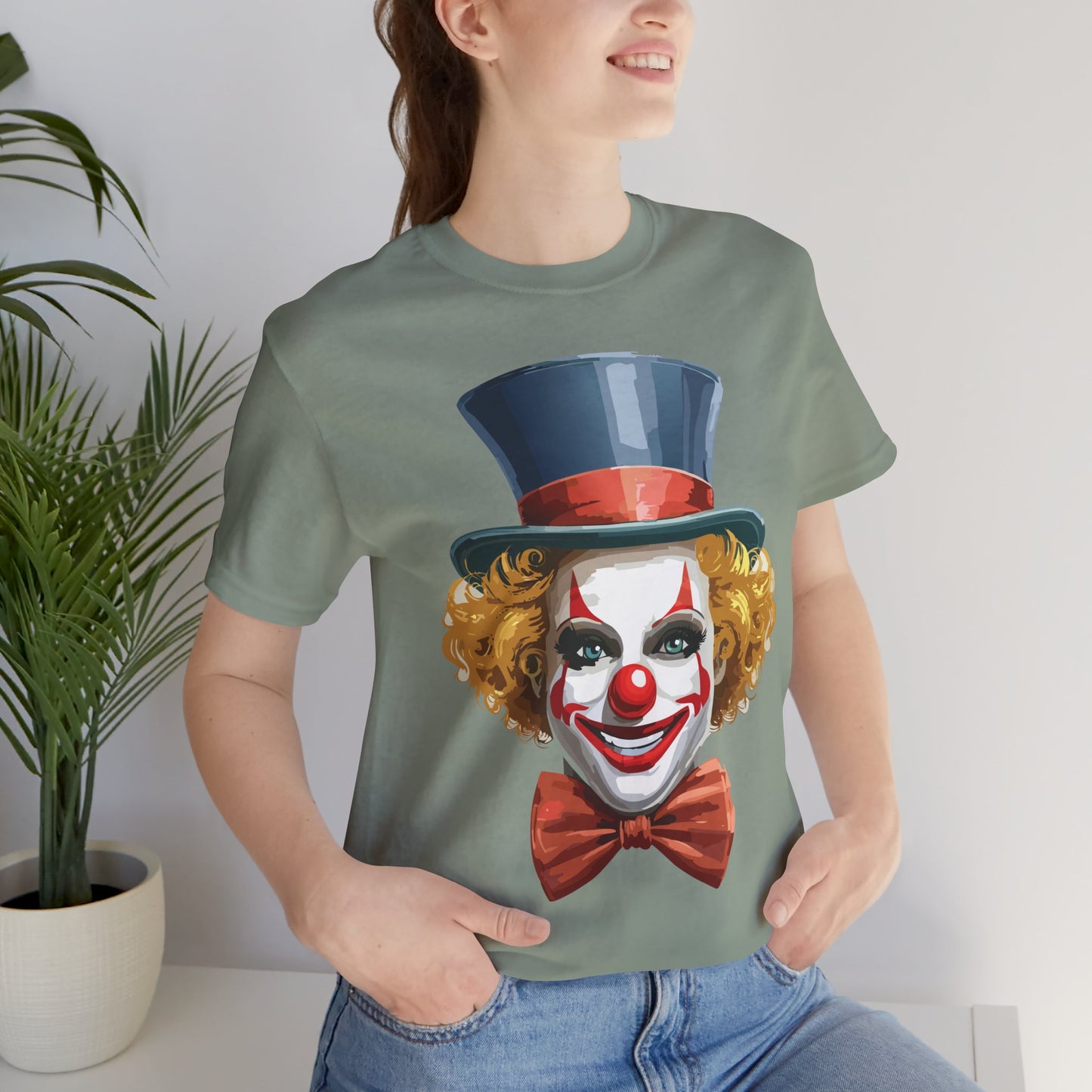 Clown Shirt, Funny Shirt, T-Shirt with Clown, Funny Art Design Tee, Circus Tees, Circus T-Shirt, Unisex Humor Wear 11