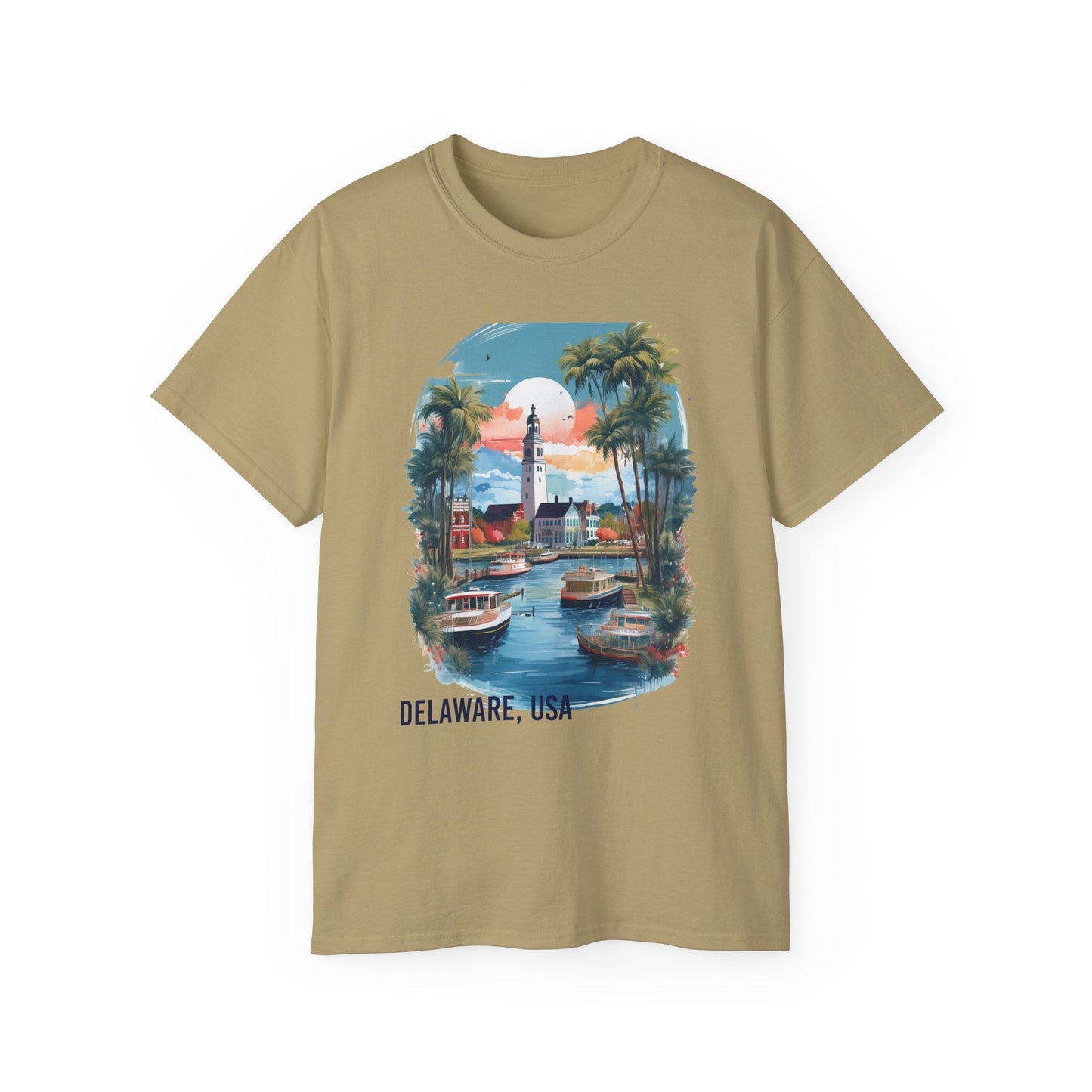 Delaware Graphic Unisex Cotton T‑Shirt 2