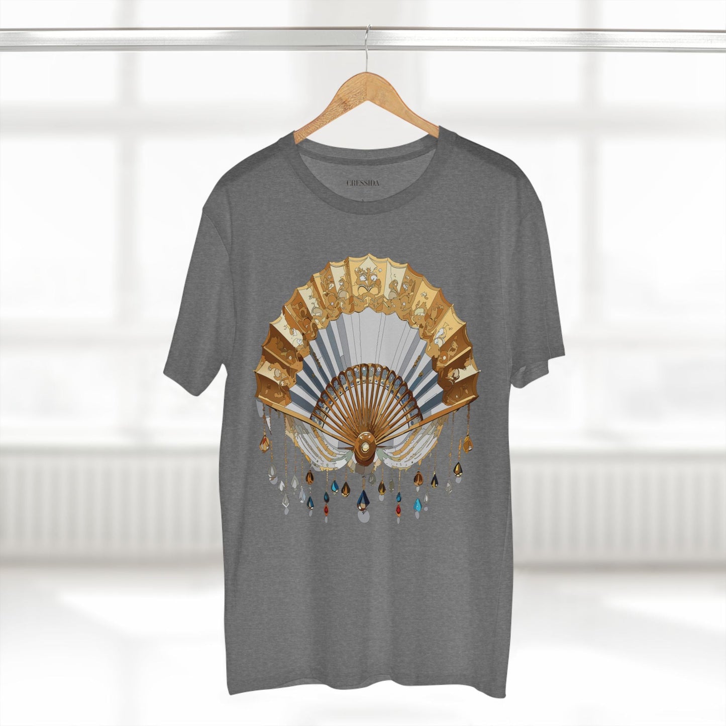 Antique Fan Graphic Design T-Shirt Unisex 100 Cotton Floral Carnival Artwork Tee 13