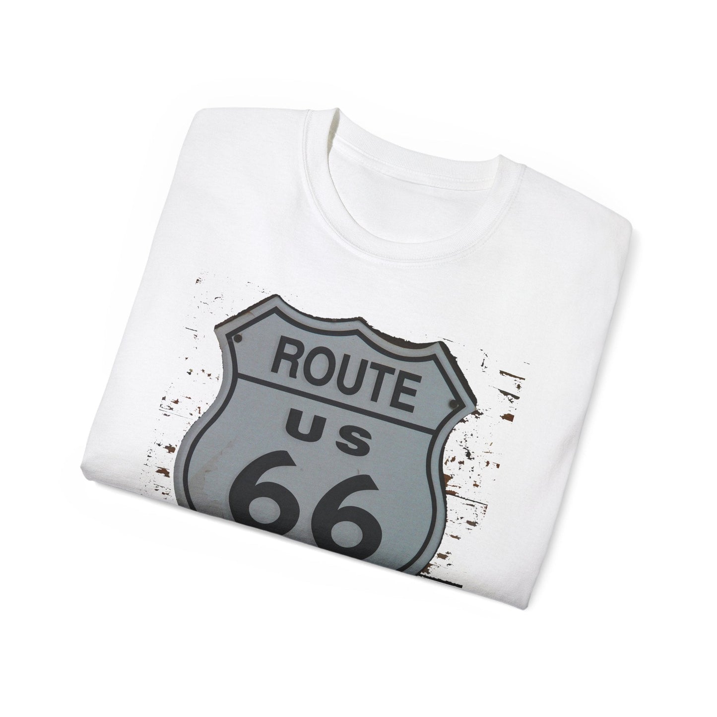 Route 66 Graphic Tee Unisex 100 Cotton with Vintage Art Design