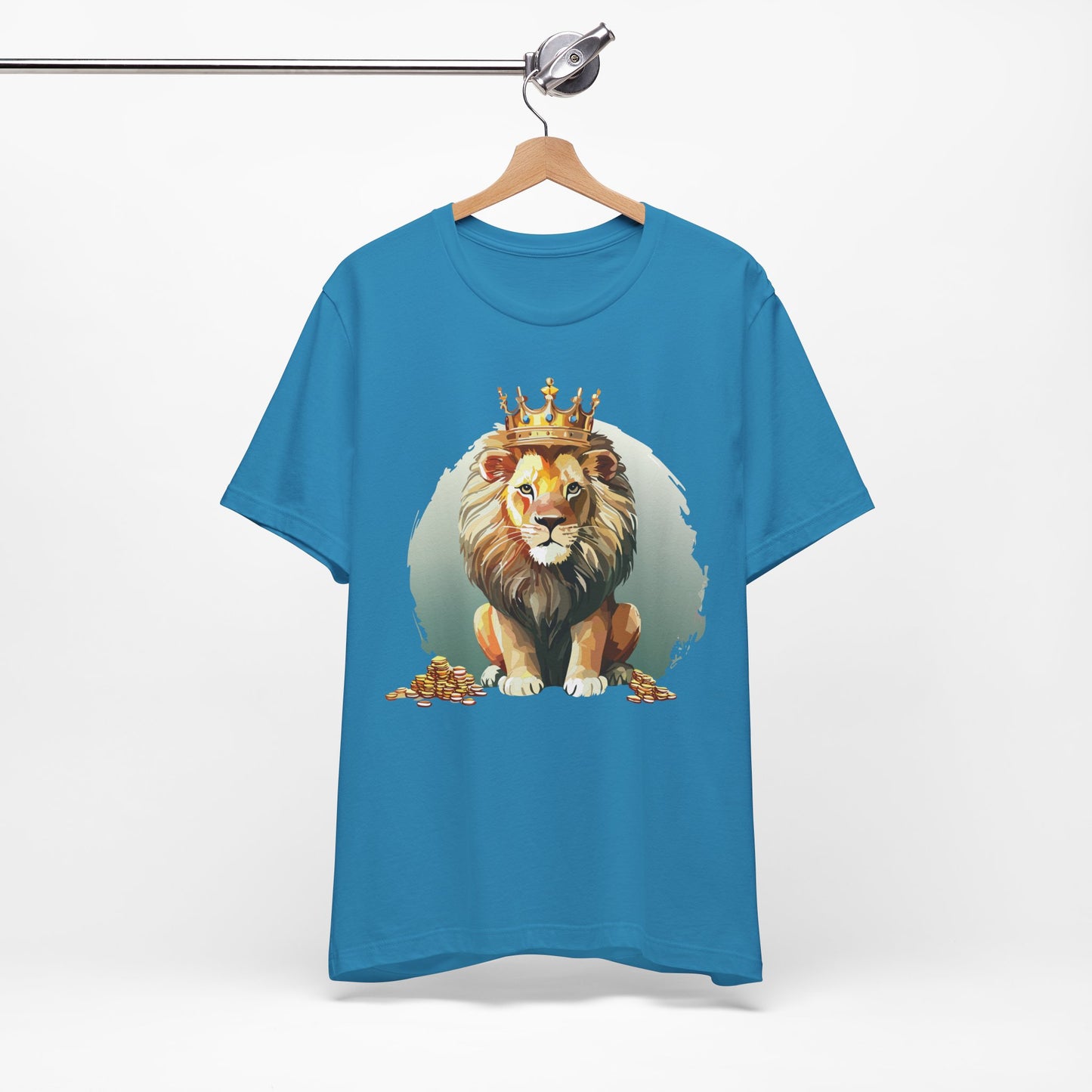 Regal Lion Short Sleeve Tee, Animal Shirt, Lion Tee, Unisex Top, Birthday Gift, Shirt with Animal design