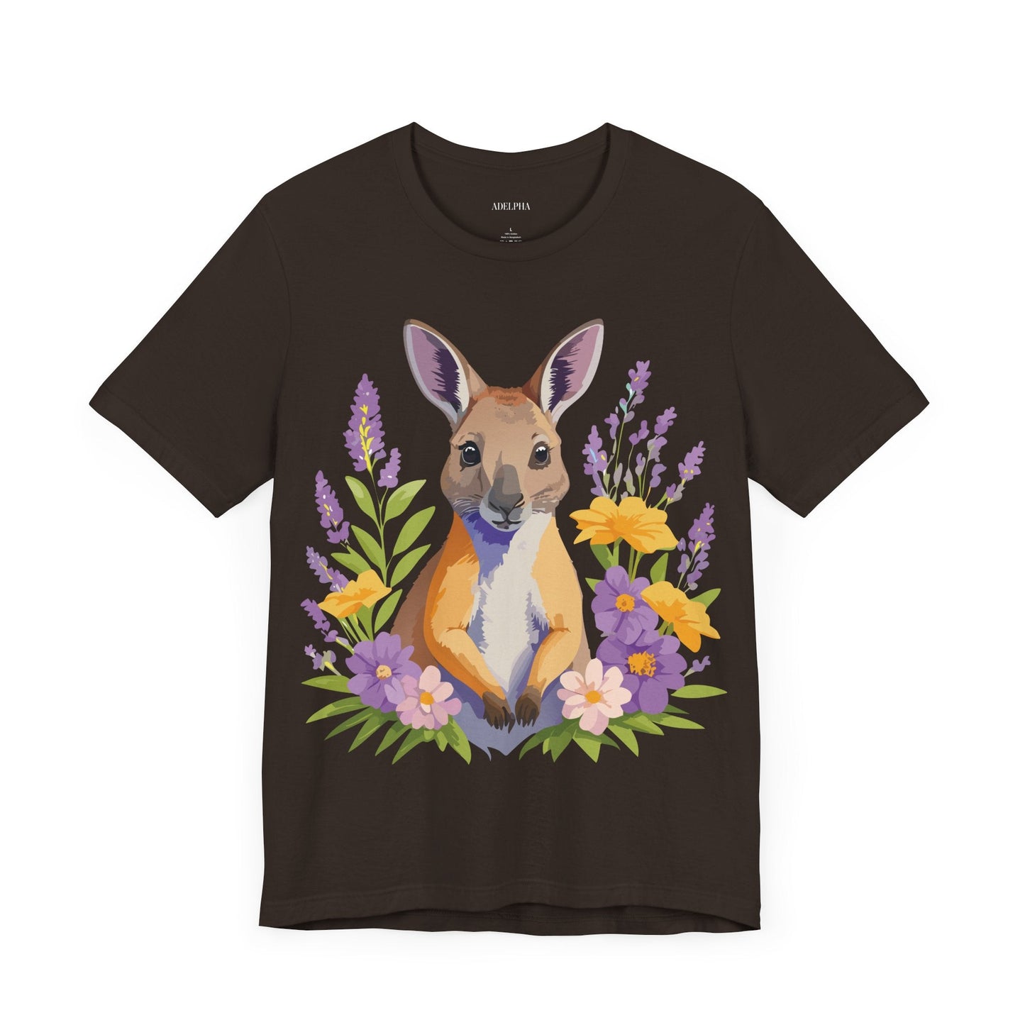 Kangaroo Graphic Unisex 100 Cotton Vintage Animal Artwork Tee 1