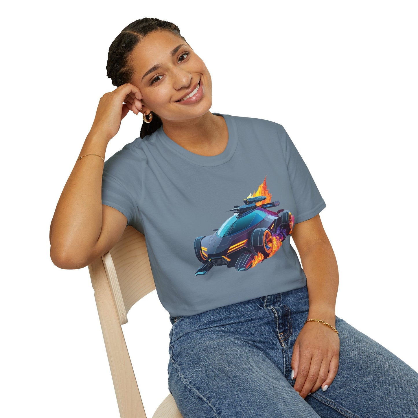 Unisex Car T Shirt Hot Wheels Cars Shirt 100 Percent Ring Spun Cotton Gildan Softstyle Tee