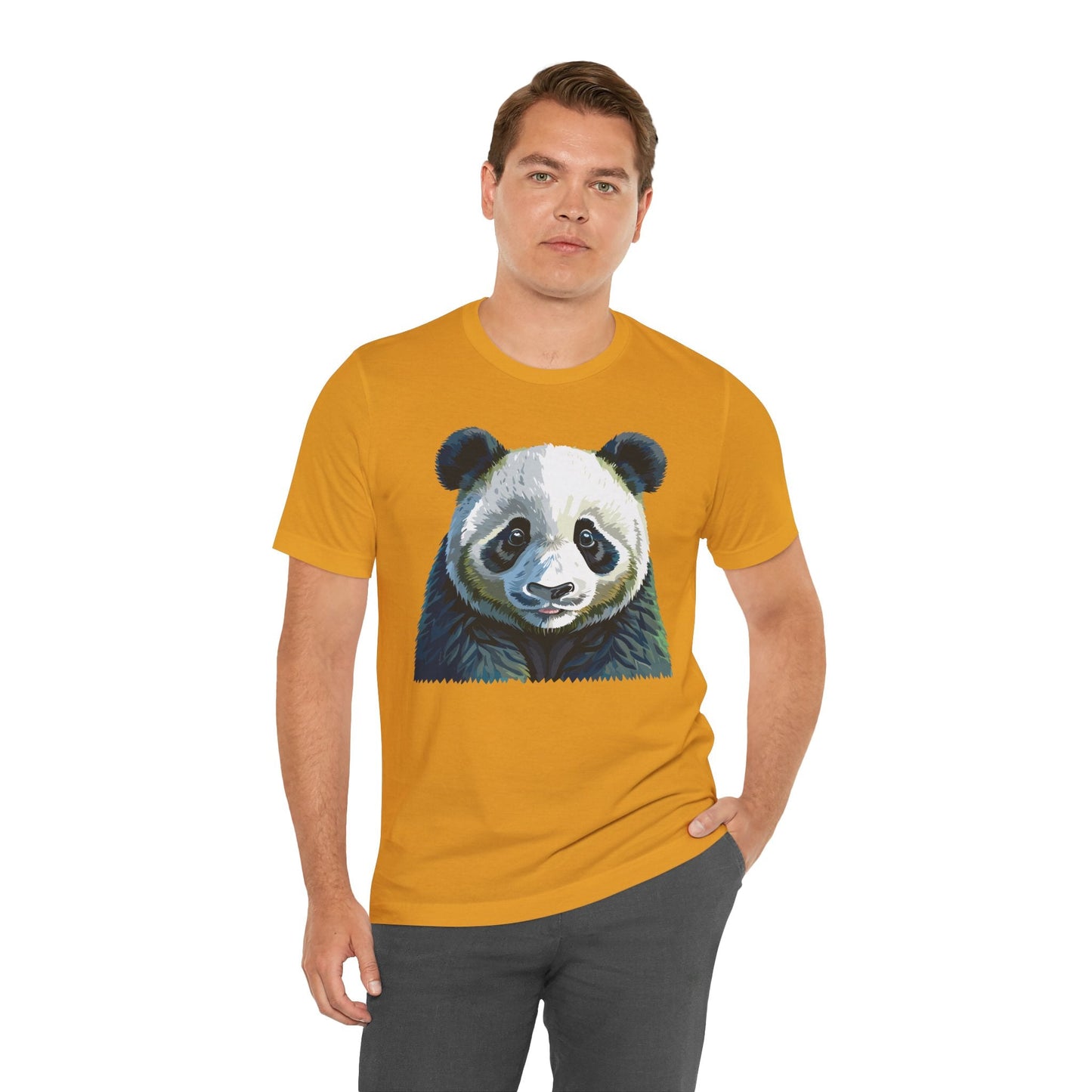 Unisex Animal Graphic Tee Shirt With Wild Animals Art Design Gildan Softstyle 64000