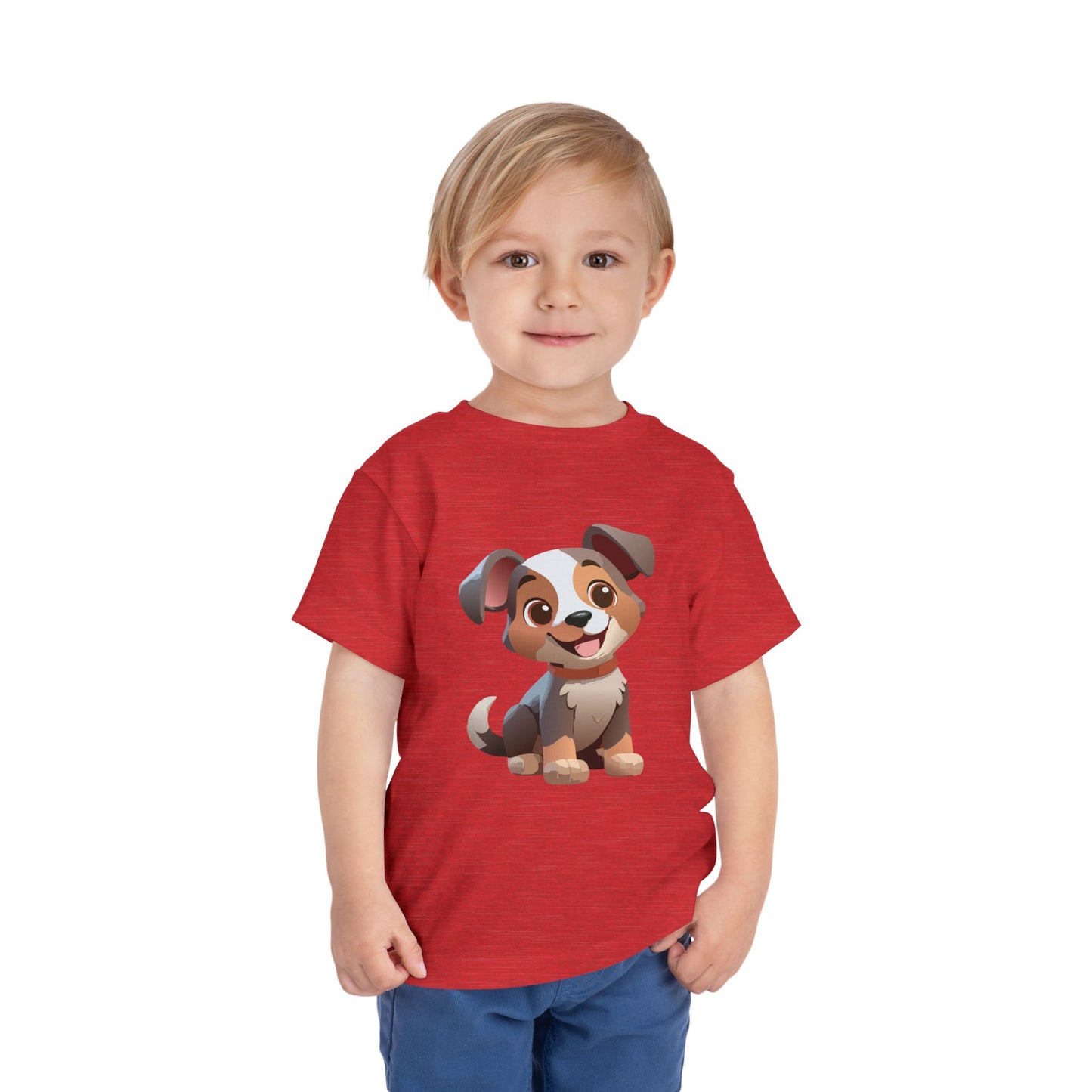 Bonita camiseta de manga corta para niños pequeños con diseño de cachorro: regalo adorable para amantes de las mascotas (2 a 5 años)