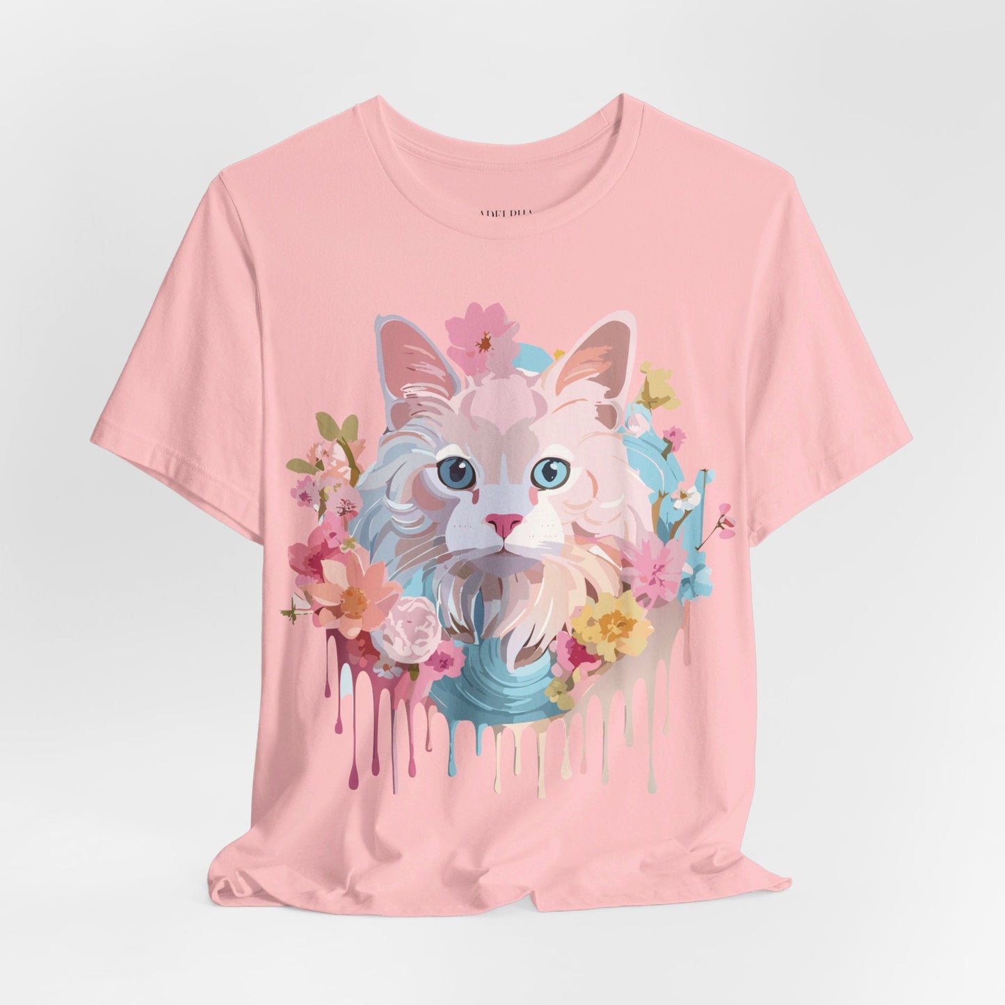 Cat Graphic T Shirt Unisex Short Sleeve Vintage Adelpha Art Tee