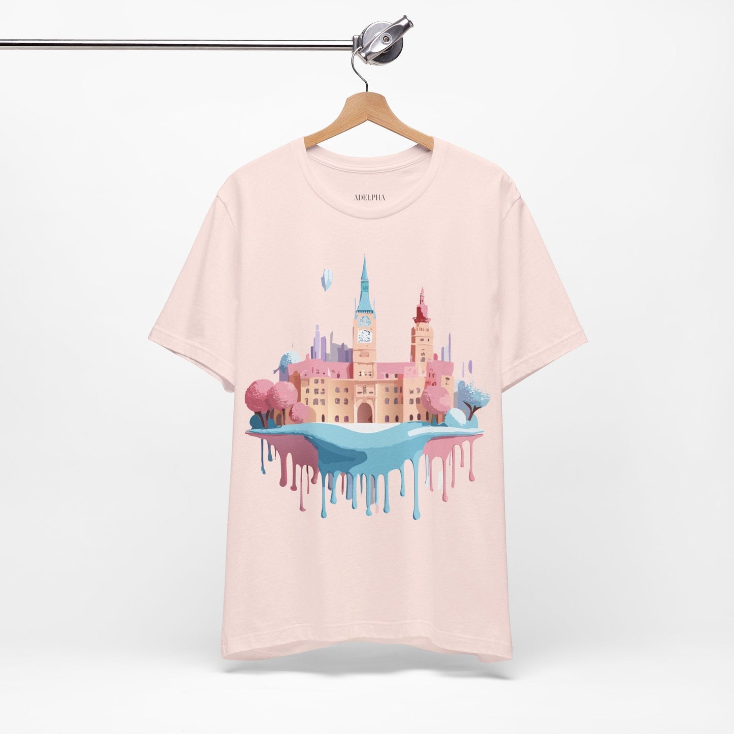 Tourist Shirt Prague Graphic Tee Unisex Jersey Short Sleeve Vintage Style Adelpha