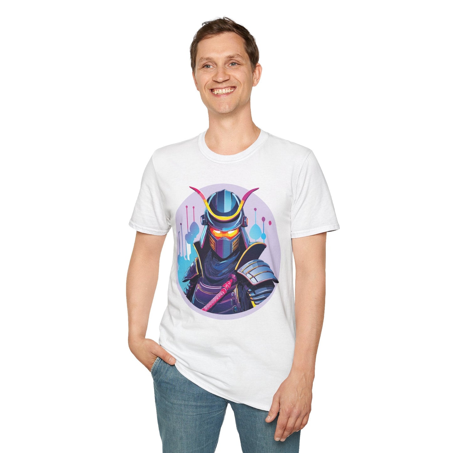 Unisex Samurai Shirt Gildan Softstyle Tee Hundred Percent Ring Spun Cotton Comfort