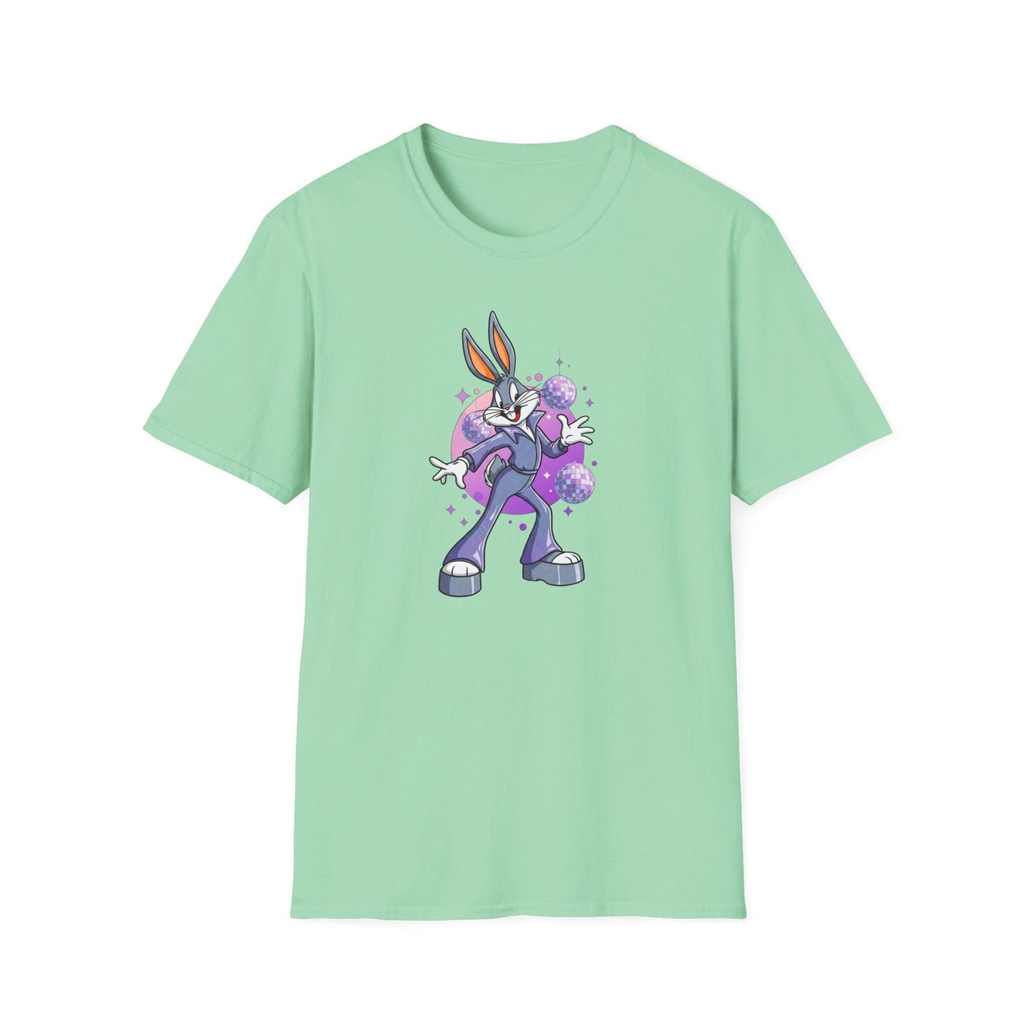 Cartoon Bunny Graphic Unisex Cotton Animal Animation Artwork Design Tee 5