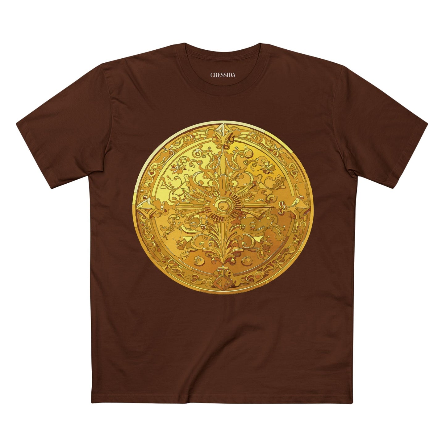Antique Gold Coin Graphic Design T-Shirt Unisex 100 Cotton With Golden Print Artwork Tee 24