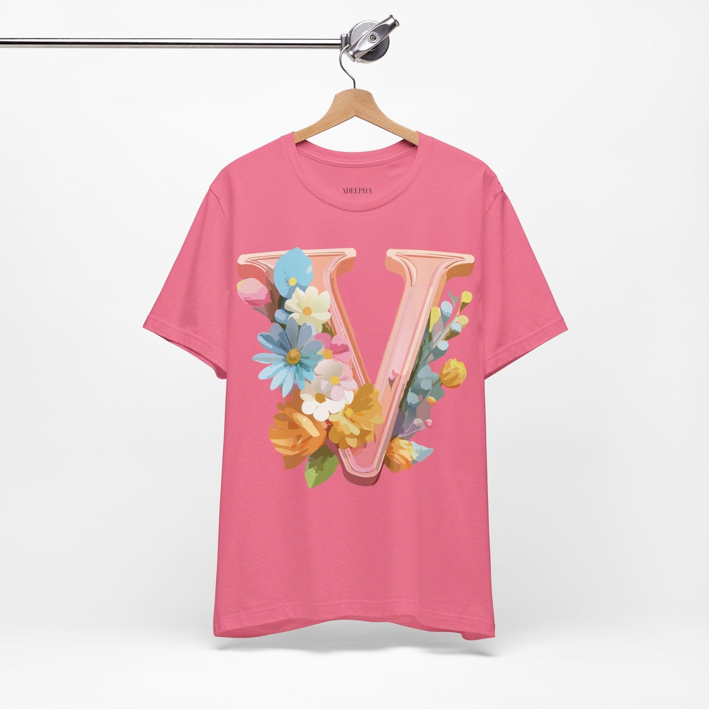 Letter V Shirt Unisex Graphic Tee With Vintage Inspired Artwork From Adelpha Official Edition