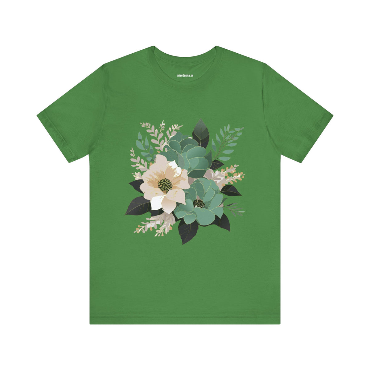 Floral Graphic Unisex Cotton Bella+Canvas Tee with Flowers Design ab13