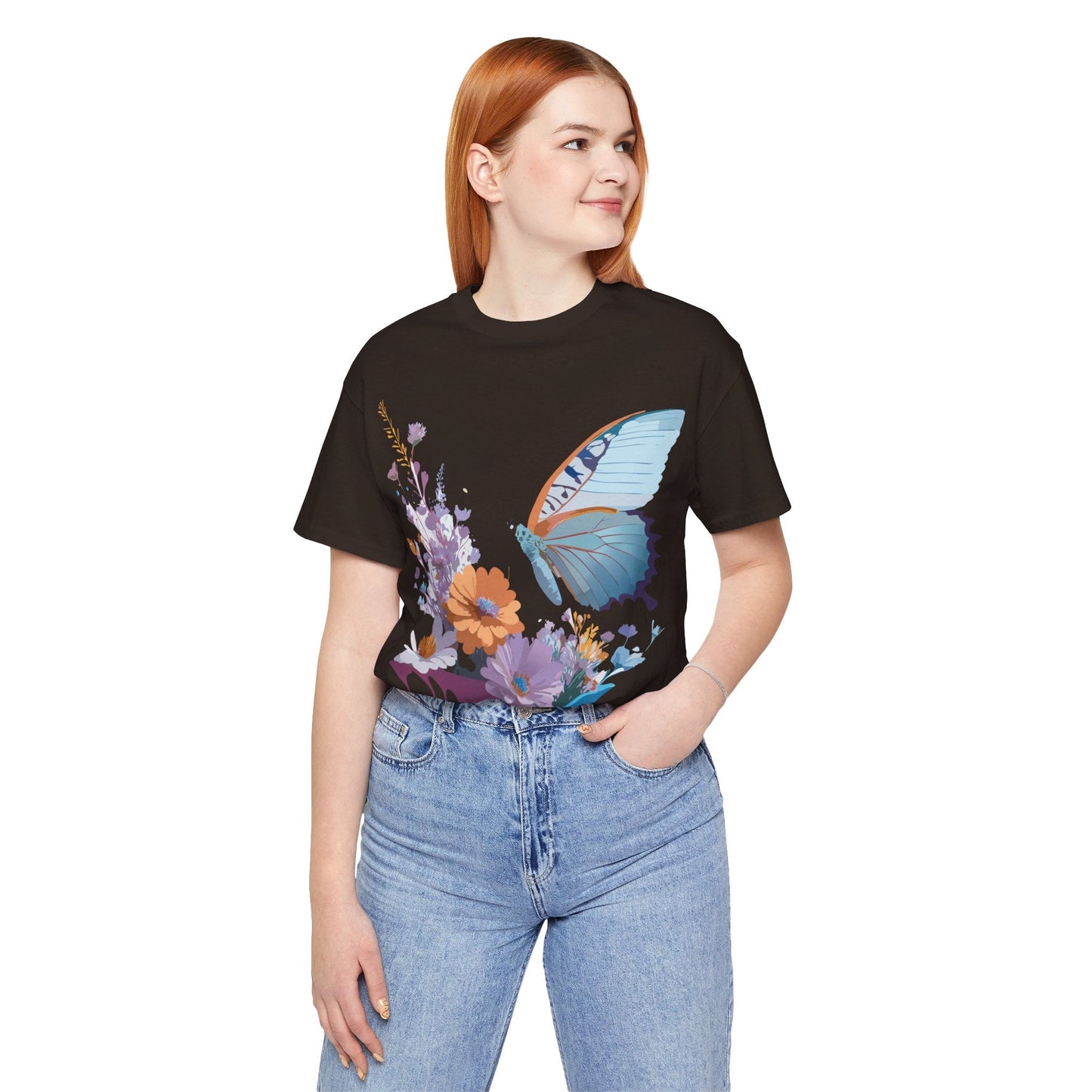 Butterfly Graphic Tee Unisex Jersey Short Sleeve Vintage Inspired Adelpha Art