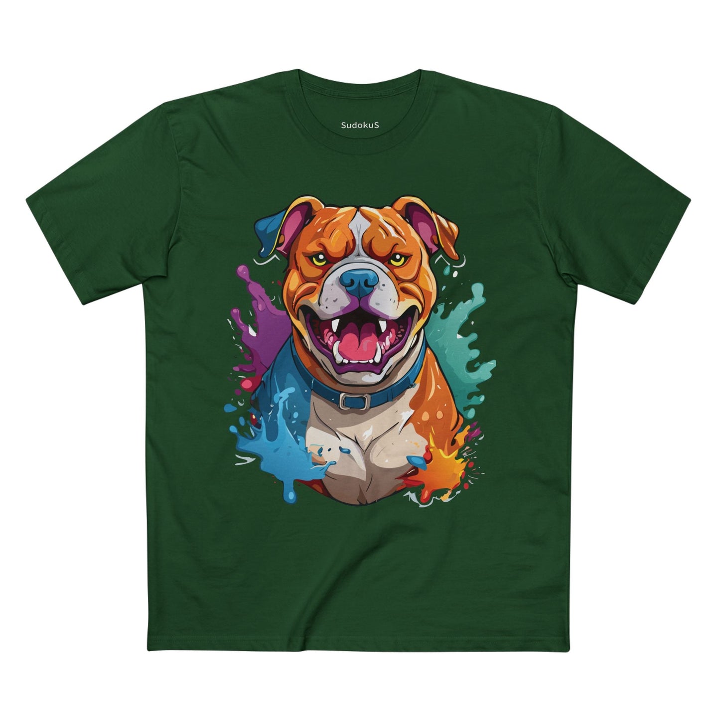 Dog Graphic Unisex 100 Cotton Staple Tee with Animal Design Artwork 34