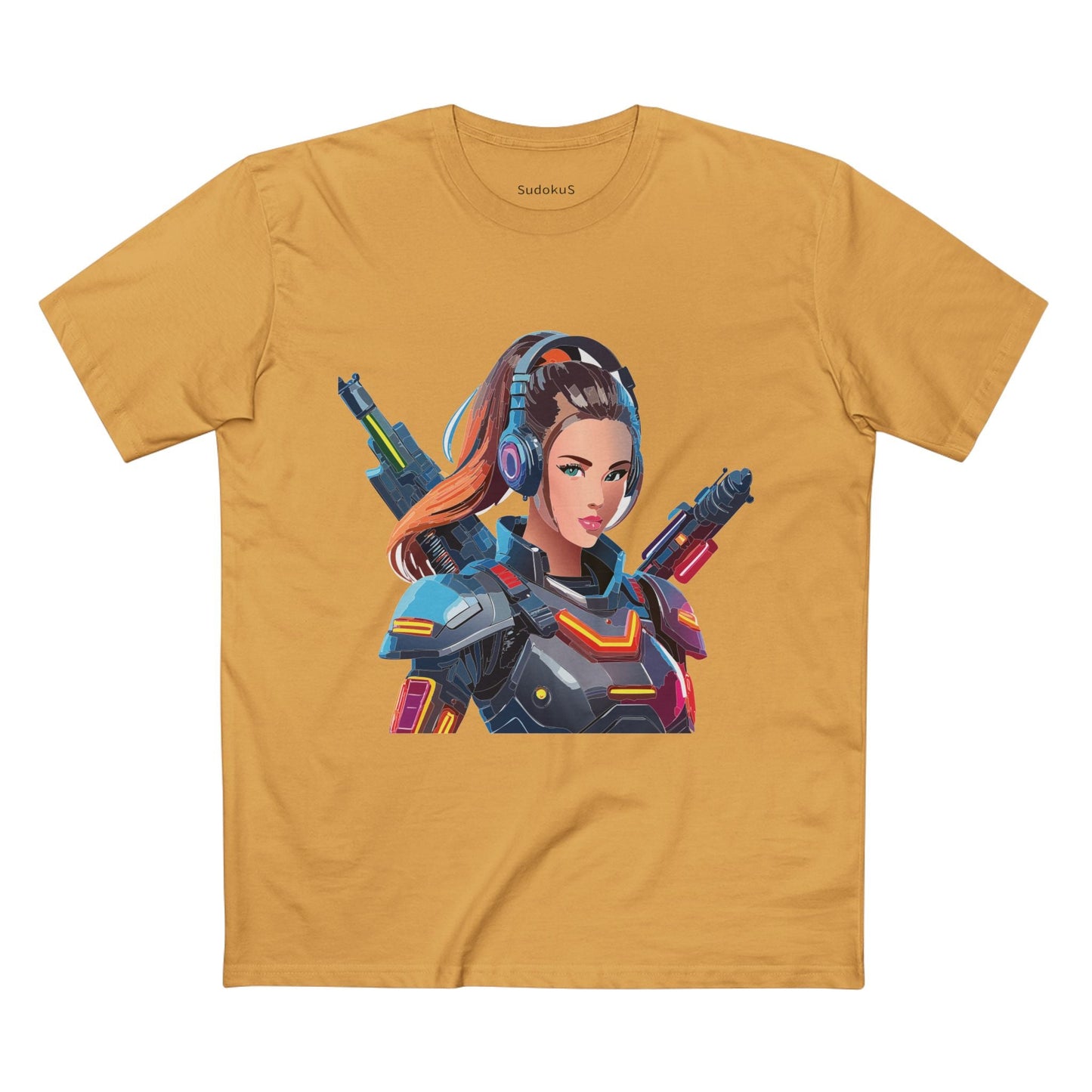Army-woman Graphic Unisex 100 Cotton Staple Tee 13