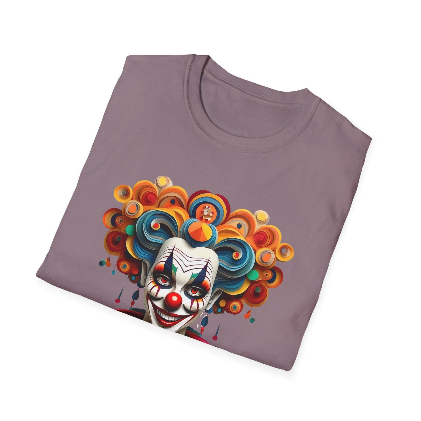 Unisex Clown T Shirt Funny Man Circus Shirt Softstyle Gildan 64000 Short Sleeve Tee