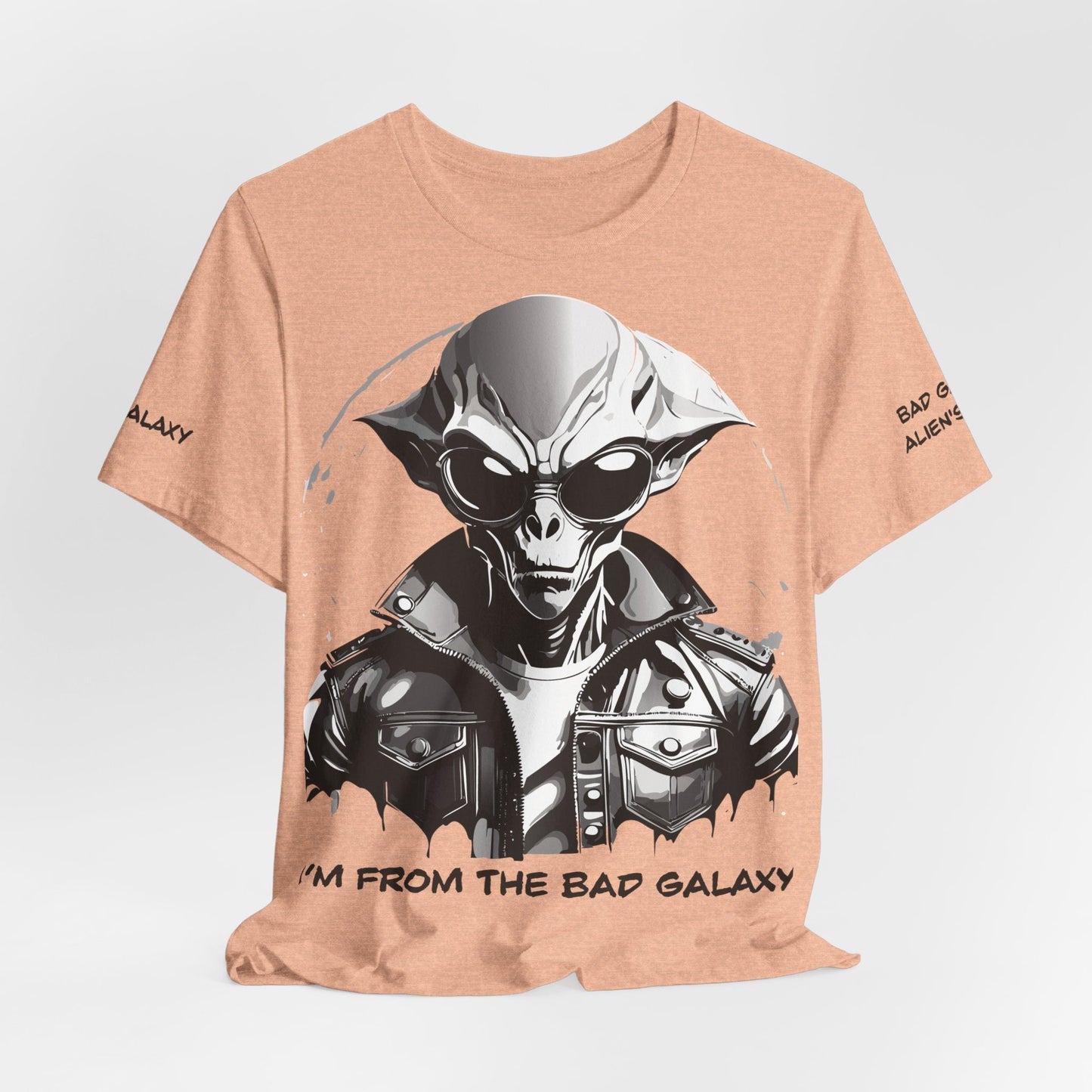 Tee Shirt With Alien From Bad Galaxy 100 Cotton Made In USA Eco Friendly Ink Graphic Edition