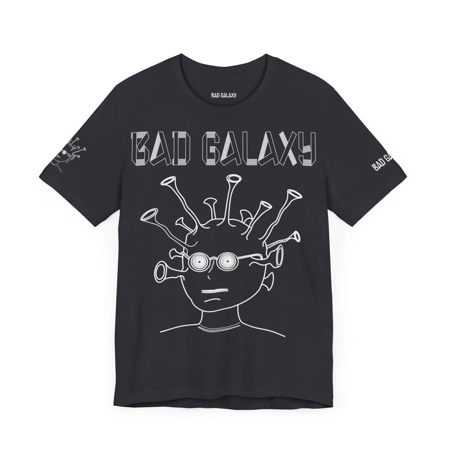 Tee Shirt With Alien From Bad Galaxy 100 Percent Cotton Eco Friendly Inks Made In USA
