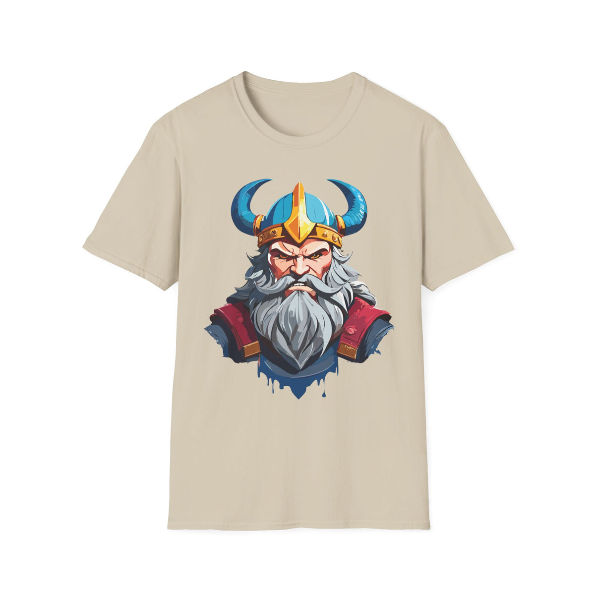 Viking Warrior Helmet T-Shirt | Norse God Illustration