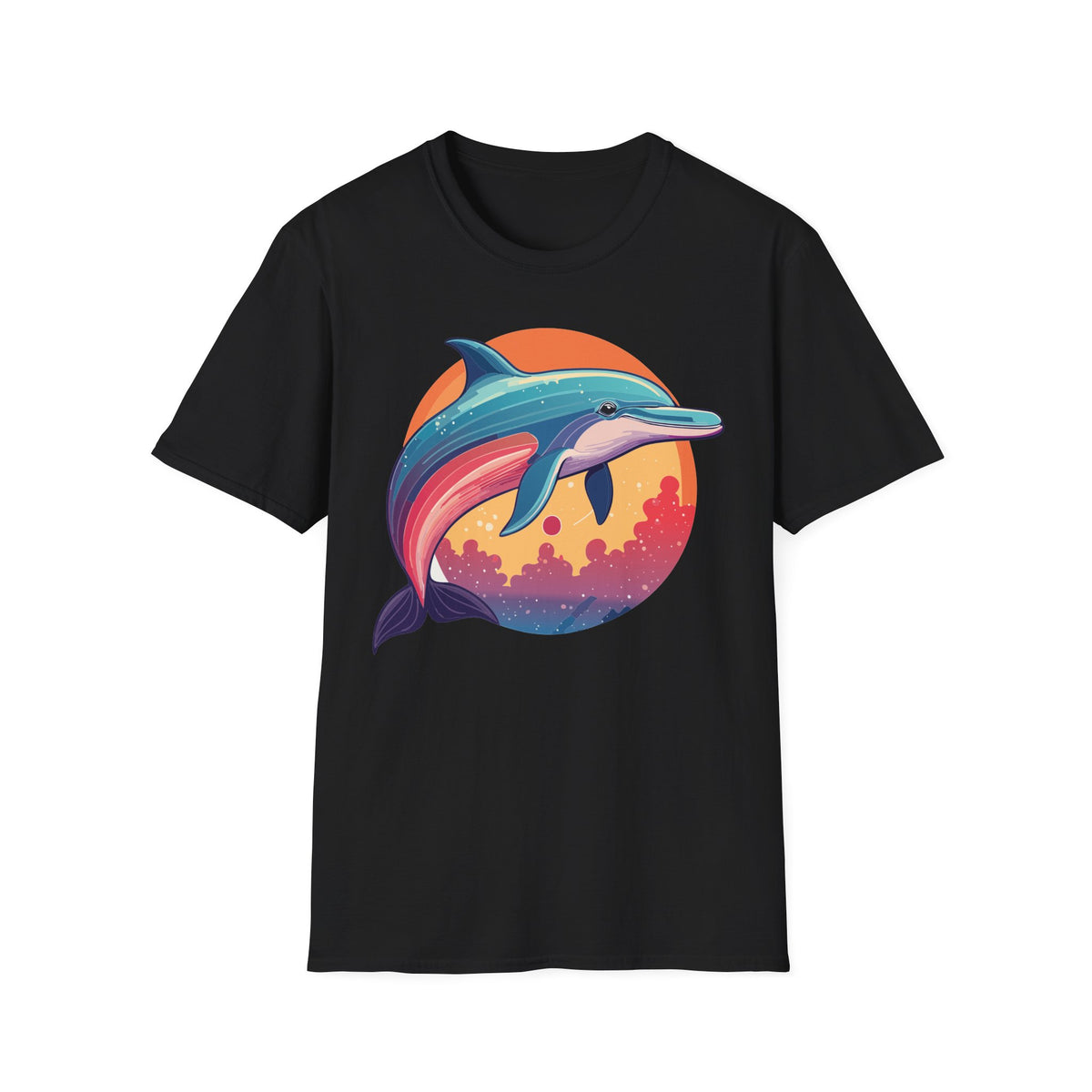 Colorful Retro Dolphin Tee | T-Shirt