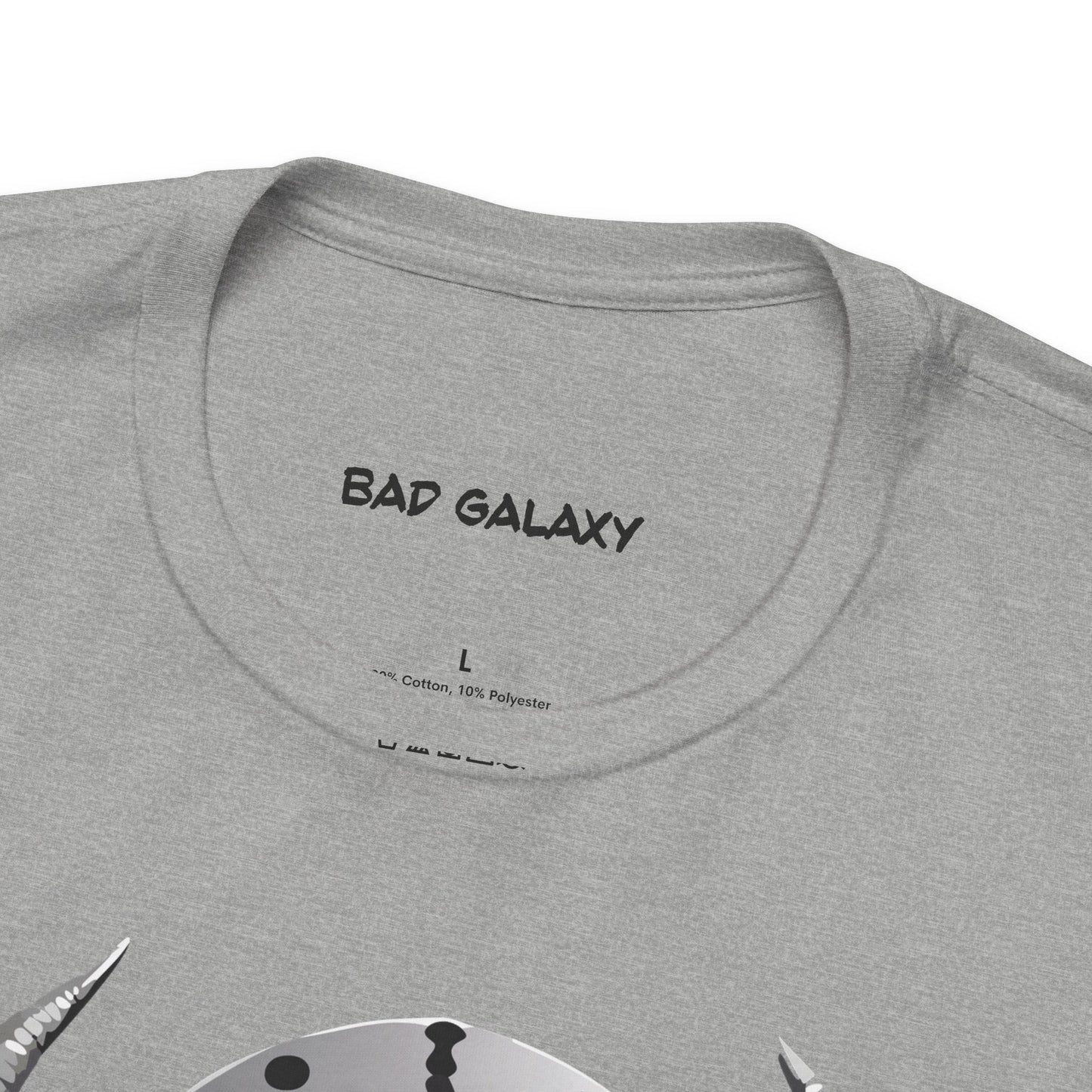 Alien Graphic Tee Shirt From Bad Galaxy Made To Order In USA 100 Percent Cotton Eco Friendly Inks