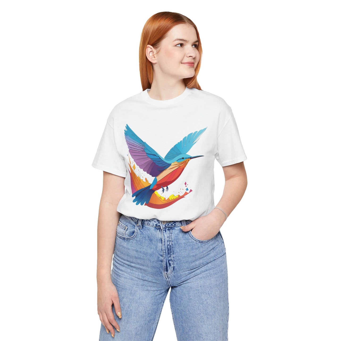 Unisex Animal Shirt Art Design Tee With Wild Animals Print Soft Comfortable Short Sleeve Tee