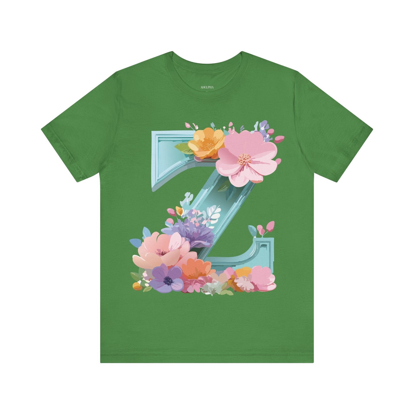Letter Z Shirt Graphic Tee Unisex Jersey Short Sleeve By Adelpha Vintage Inspired Artwork