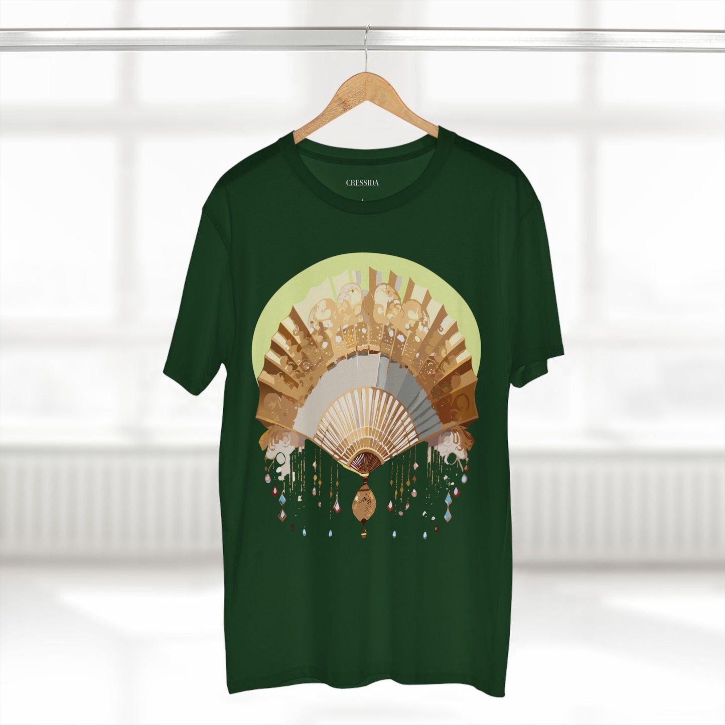 Antique Fan Graphic Design T-Shirt Unisex 100 Cotton Floral Carnival Artwork Tee 18