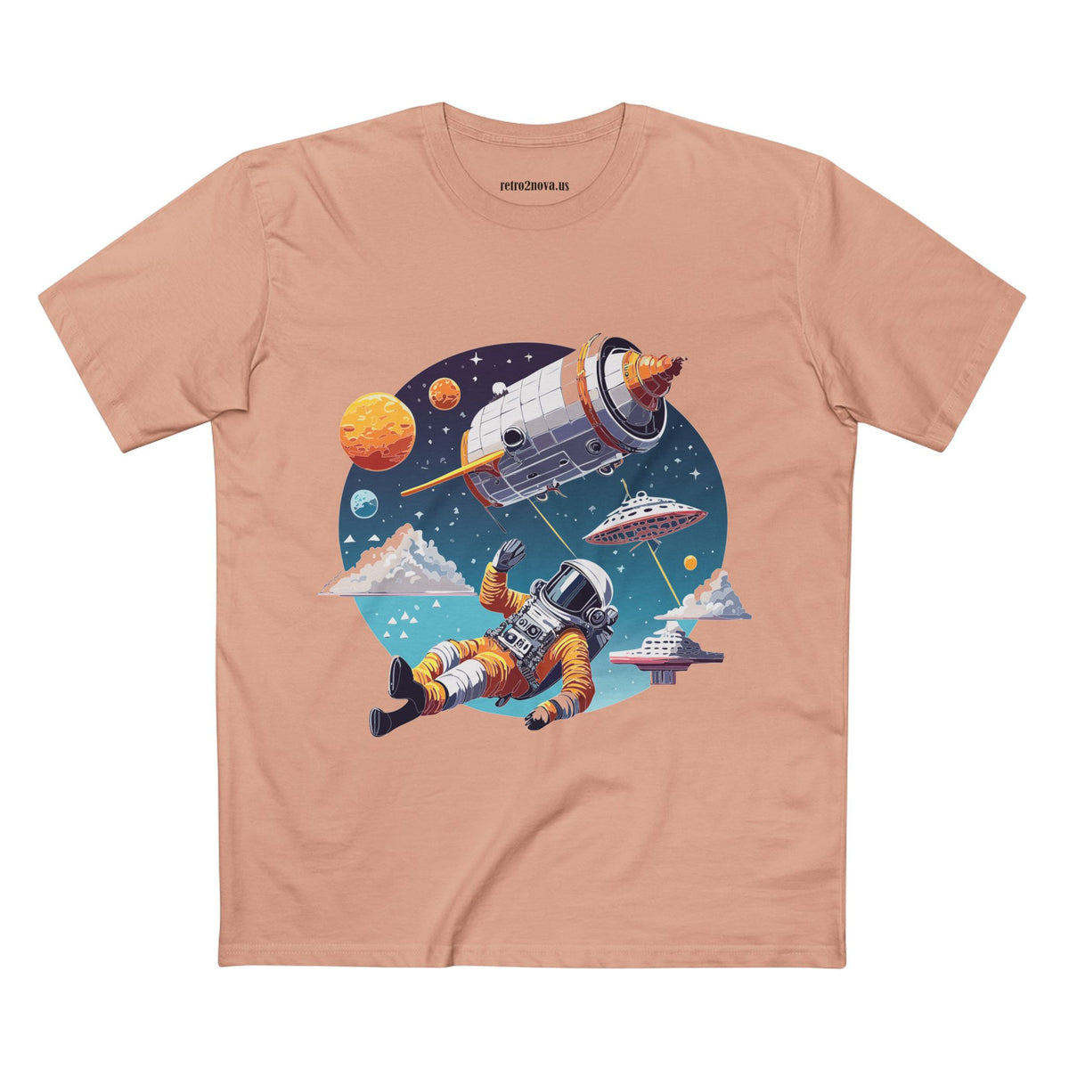 Cosmos Astronaut Graphic Tee Staple Unisex 100 Cotton Tee Shirt - CS-45