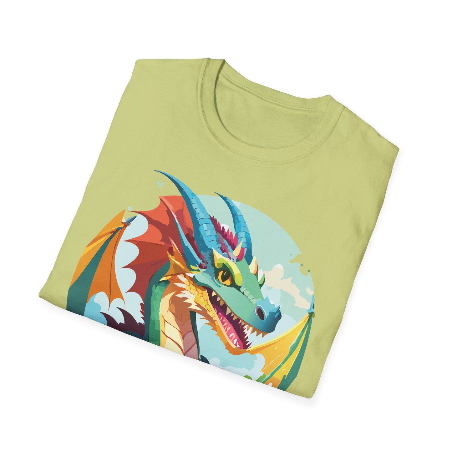 Unisex Dragon Graphic Tee By Gildan Softstyle 64000 Short Sleeve Cotton Tee Art Design