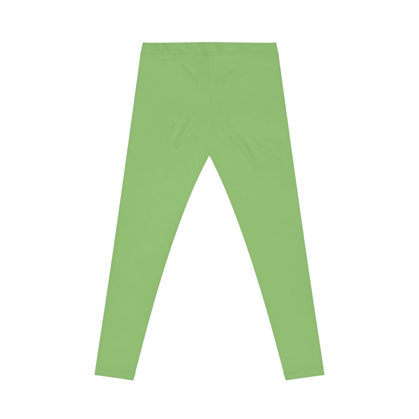 Willow Green Color Women's Poly-Span Casual Leggings XS-2XL