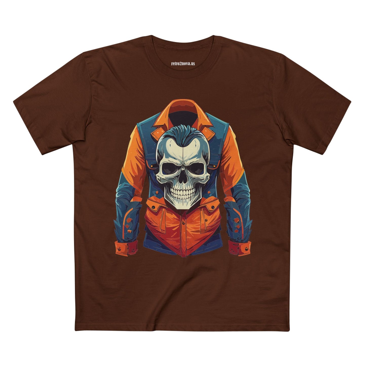 Skull Shirt Unisex Skeleton Tee Premium Cotton Art Design Retro2Nova Exclusive Art Collection