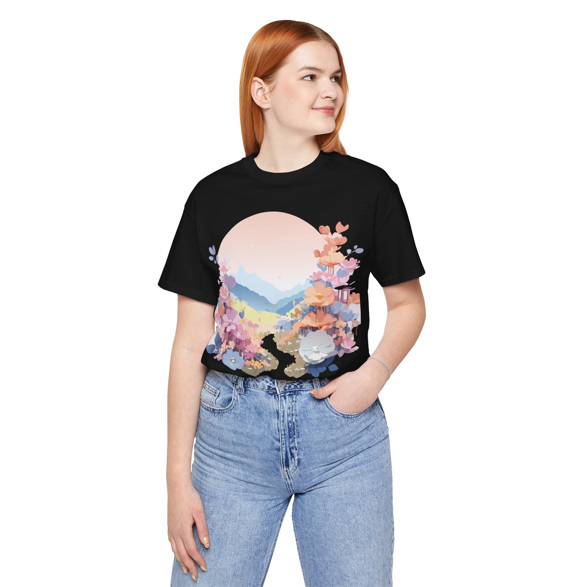 Floral Graphic Tee Shirt - Bella+Canvas Unisex 100 Cotton 43
