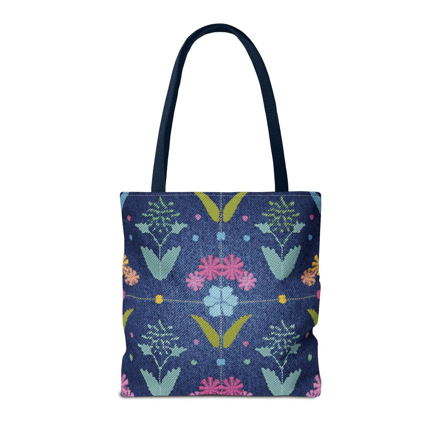 Denim Fabric Imitation Print Unisex Canvas Bag Poly Spun 3 Sizes Tote Bag 127