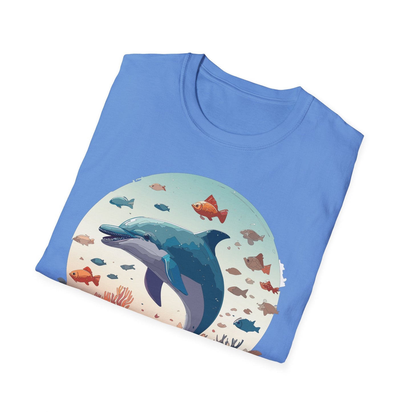 Dolphin Shirt Unisex Softstyle T Shirt Gildan 64000 100 Percent Ring Spun Cotton Lightweight Tee