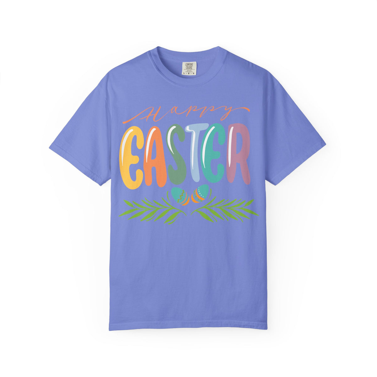 Happy Easter T-Shirt, Tee Shirt with Easter Signature, T Shirt with Easter Prints, Tee Shirt with Easter Design