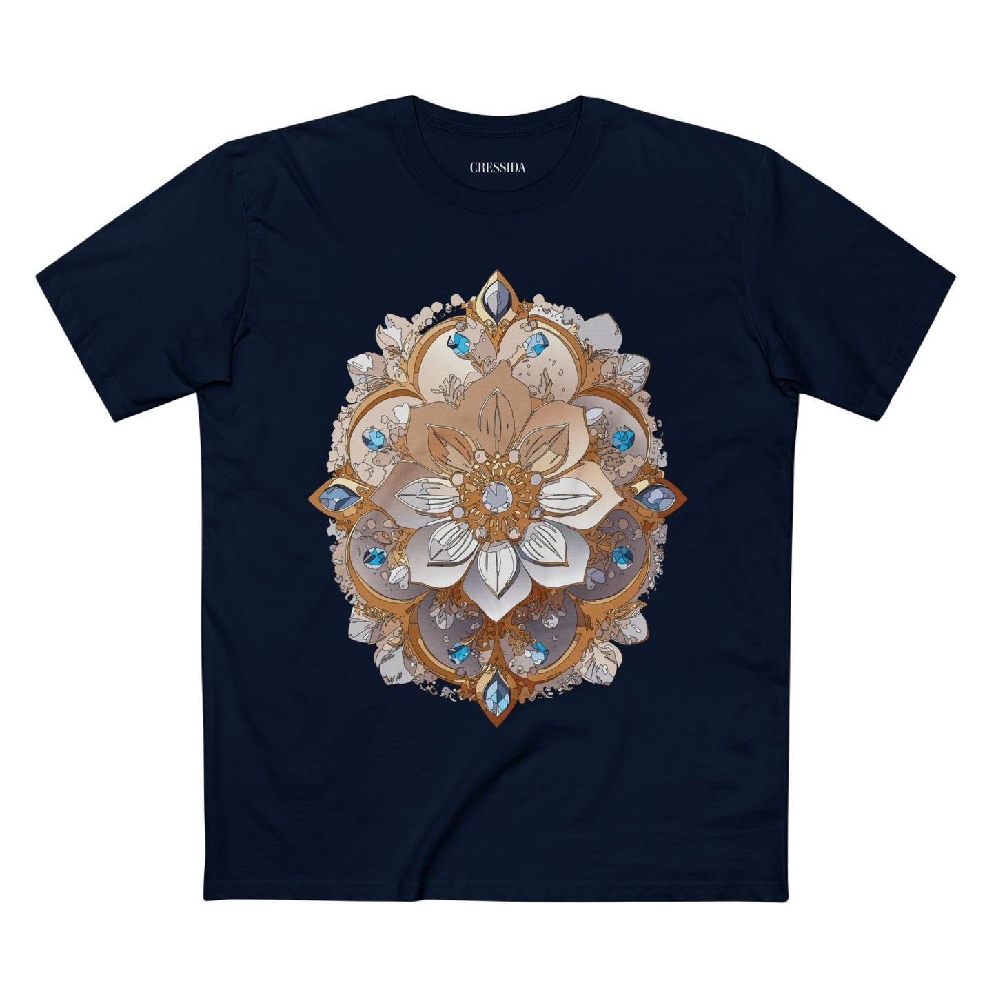 Floral Graphic T-Shirt Unisex 100 Cotton Art Design with Antique Flowers Tee 20