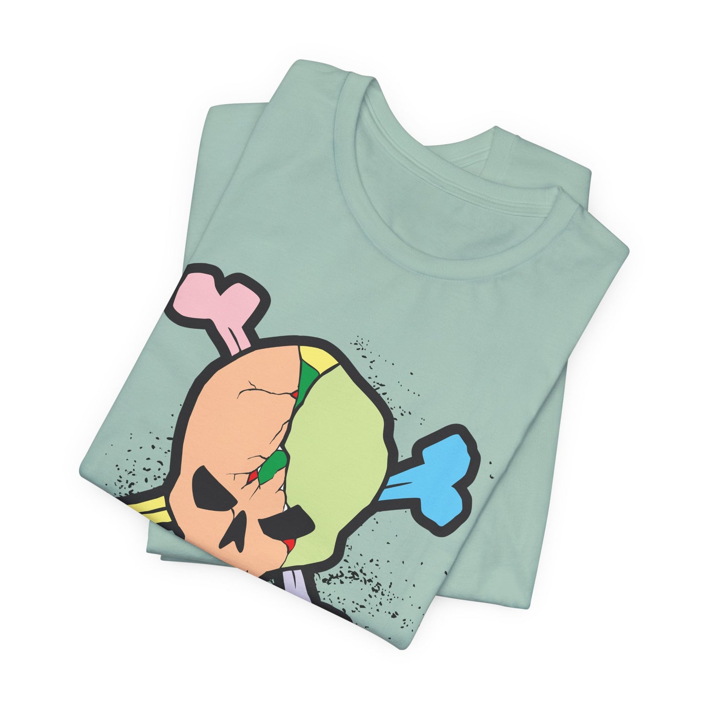 Multi Skull Graphic Design Tee, Skull Shirt, Vintage Tees, Art Design T-Shirt, Vintage Graphic Tee, Art Shirts with Skulls