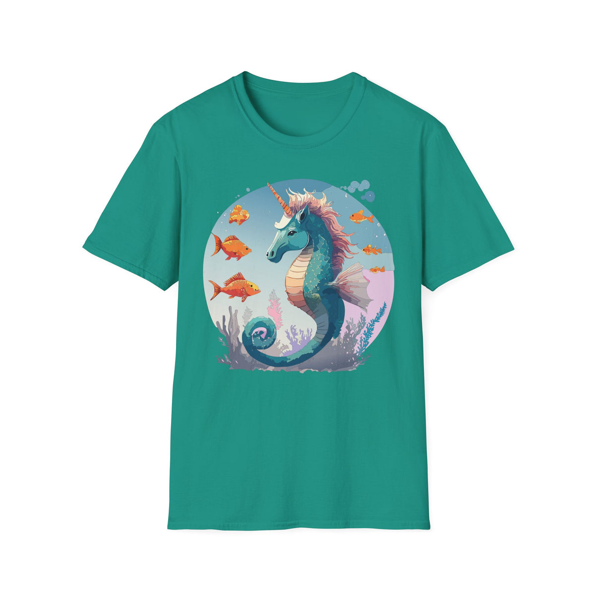 Sea Unicorn Seahorse T-Shirt | Nautical Mythical Creature Tee
