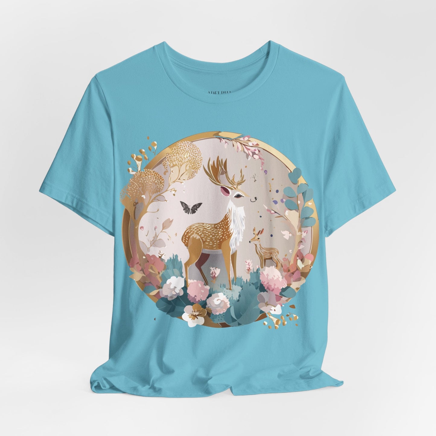 Medallion Graphic Unisex 100 Cotton Vintage Animal Medal Artwork Tee 13