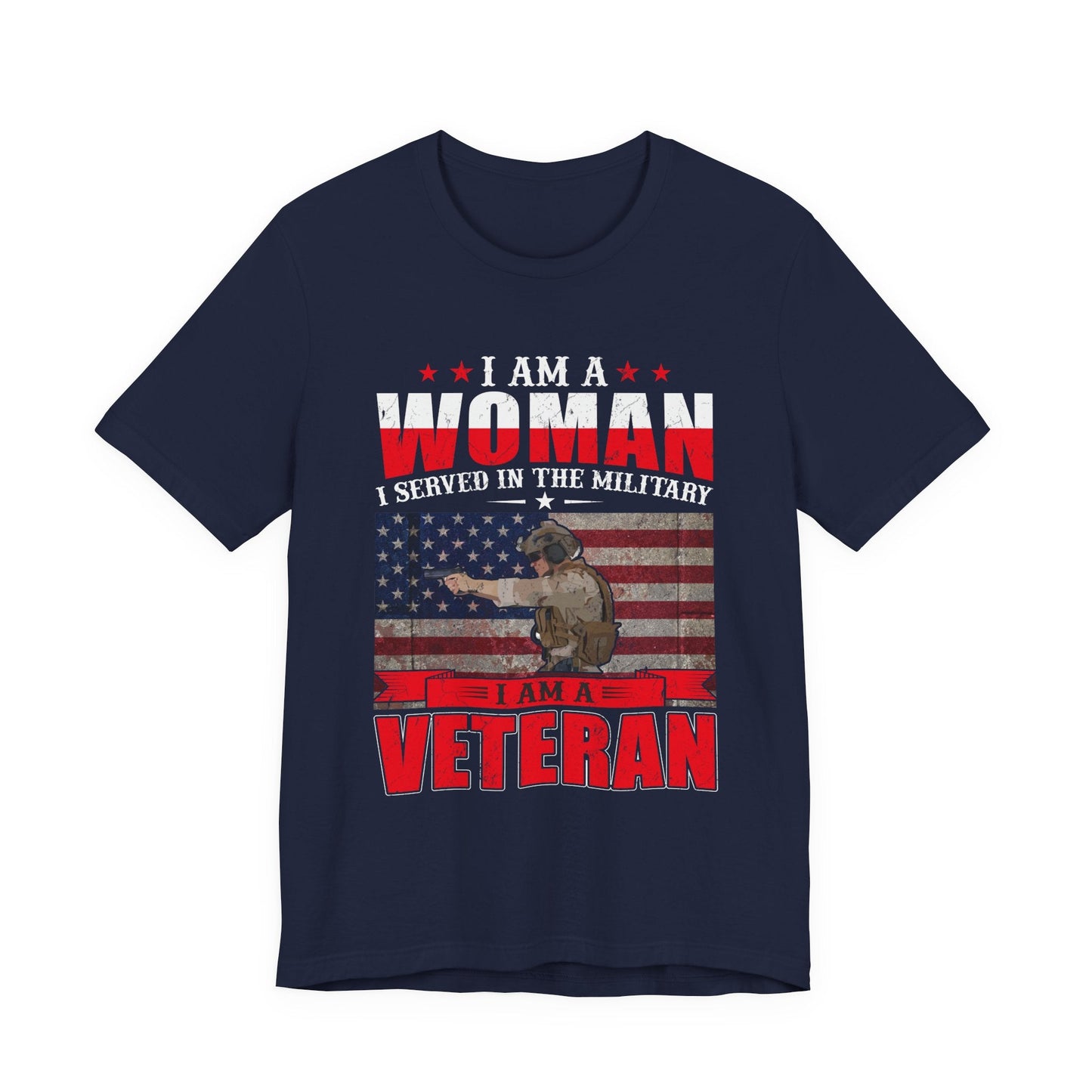 Army Veteran Patriotic Graphic Design Unisex Cotton T-Shirt v27