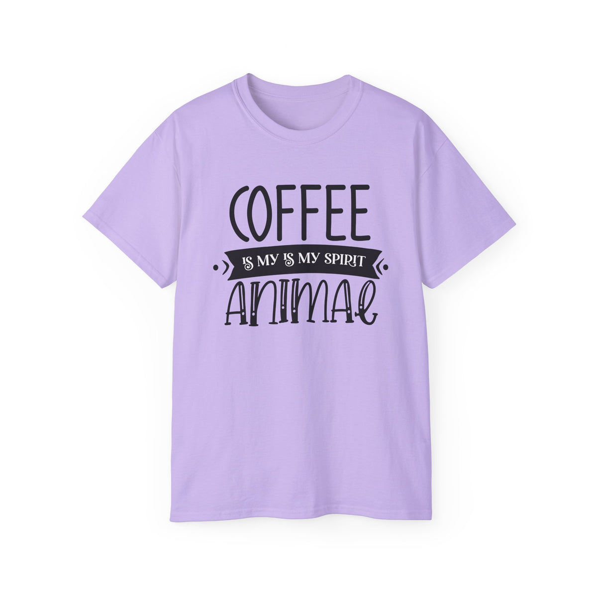 Coffee Is My Spirit Animal Tee | Funny Coffee Shirt, Typography Design