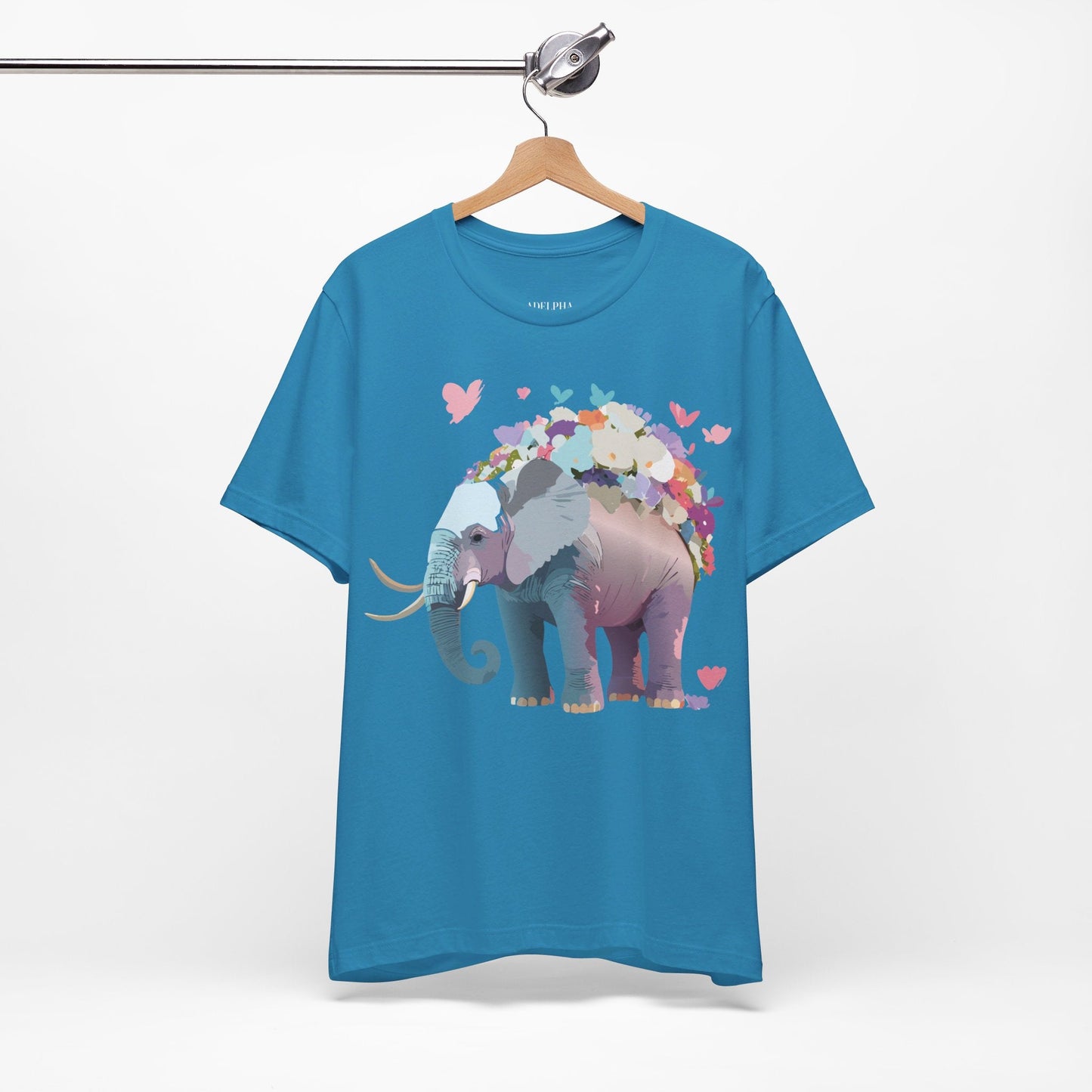 Elephant Shirt Graphic Tee Unisex Vintage Inspired Art Design By Adelpha Original Artwork