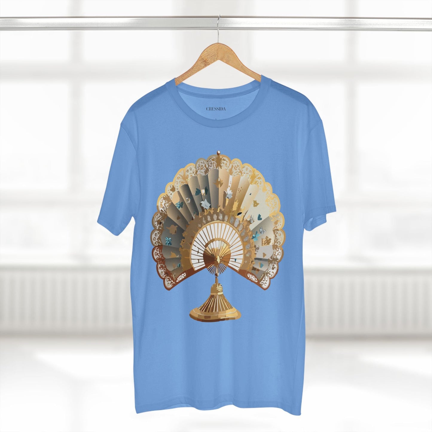 Antique Fan Graphic Design T-Shirt Unisex 100 Cotton Floral Carnival Artwork Tee 22