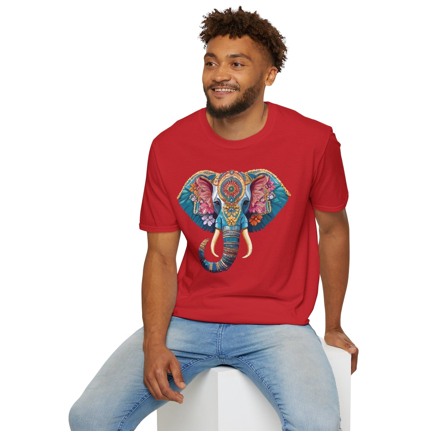 Unisex Elephant Graphic T Shirt Cartoon Elephant Tee Gildan Softstyle 64000 Premium Cotton