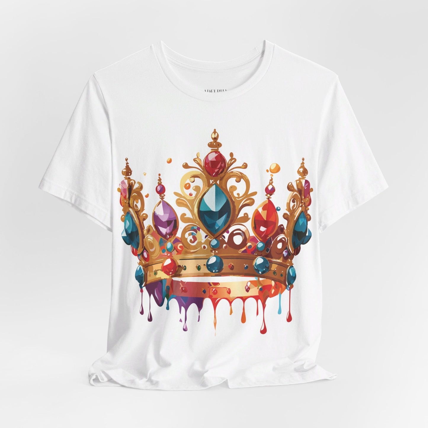 Adelpha Vintage Inspired Graphic Tee Crown Shirt Unisex Short Sleeve Art Design Edition