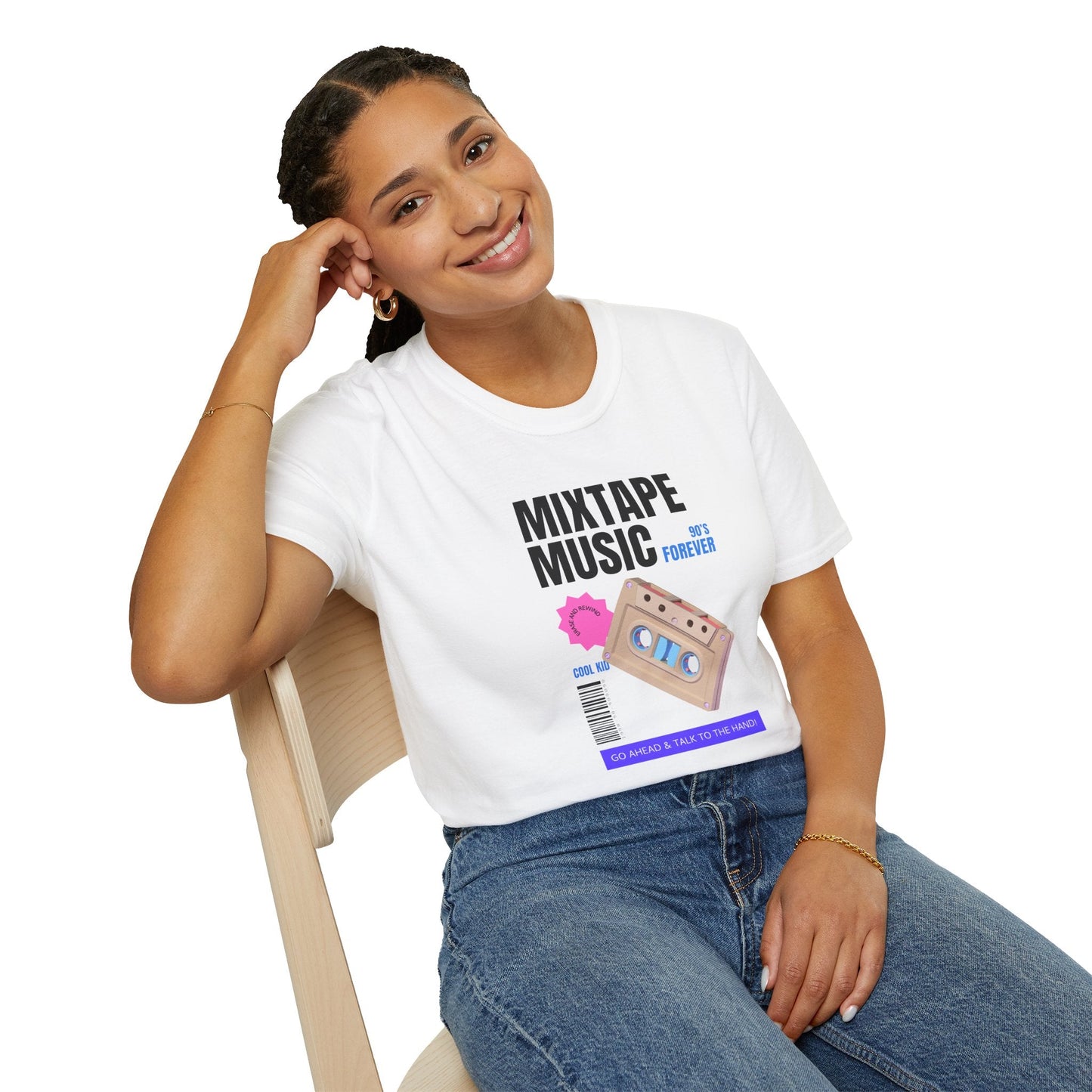 Mixtape Music Vintage Cassette T-Shirt Unisex Cotton Retro Audio Graphic Tee