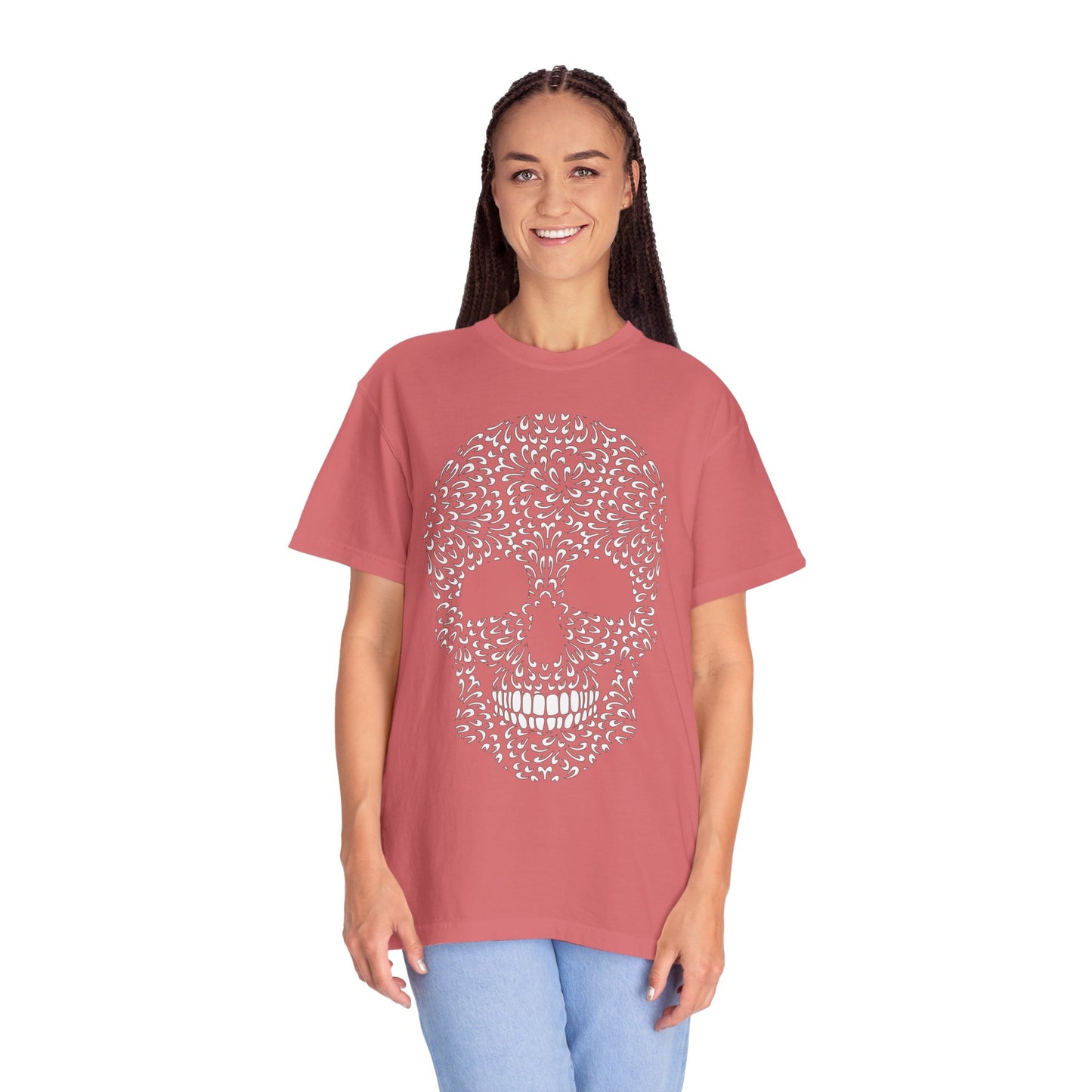 Unisex Cotton Tee Shirt with Skull