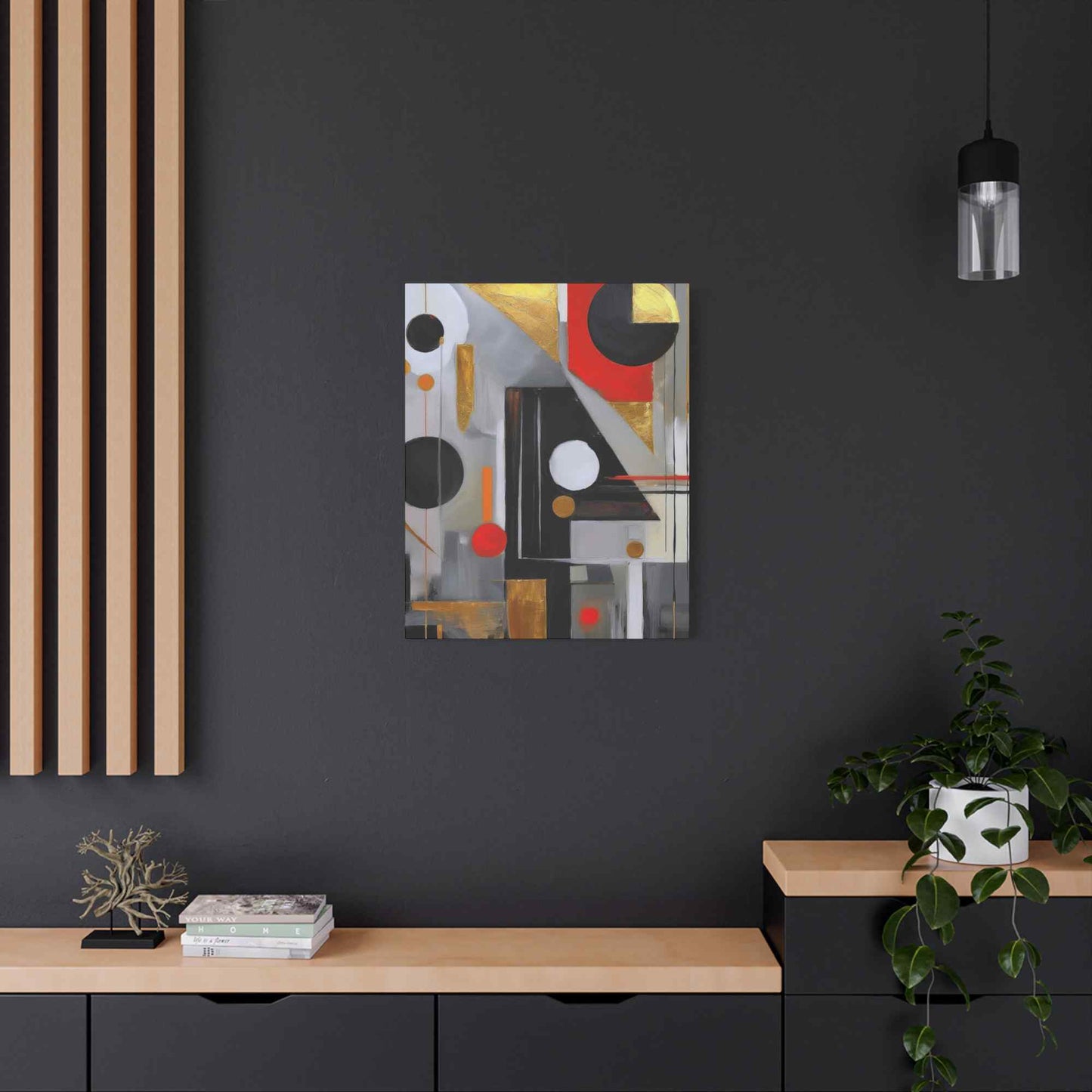 Red Abstract Painting Print Canvas 20x24,20x30,24x30, 24x32,24x36,30x40, 32x48,36x48,40x60 Pine-Wood Inner Frame ABS-23